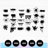 paint drip splatter svg png jpg eps dxf