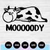 funny lazy cow moody heifer farmer cow svg