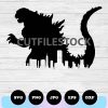 godzilla city art svg png
