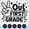 peace out first grade svg cricut
