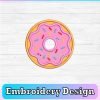 donut aplique embroidery design aplique