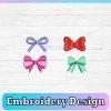 mini bows embroidery design