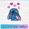 stitch hearts embroidery design