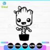 baby groot dancing svg