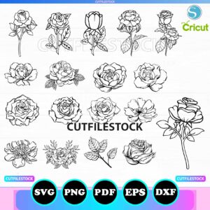 rose svg bundle