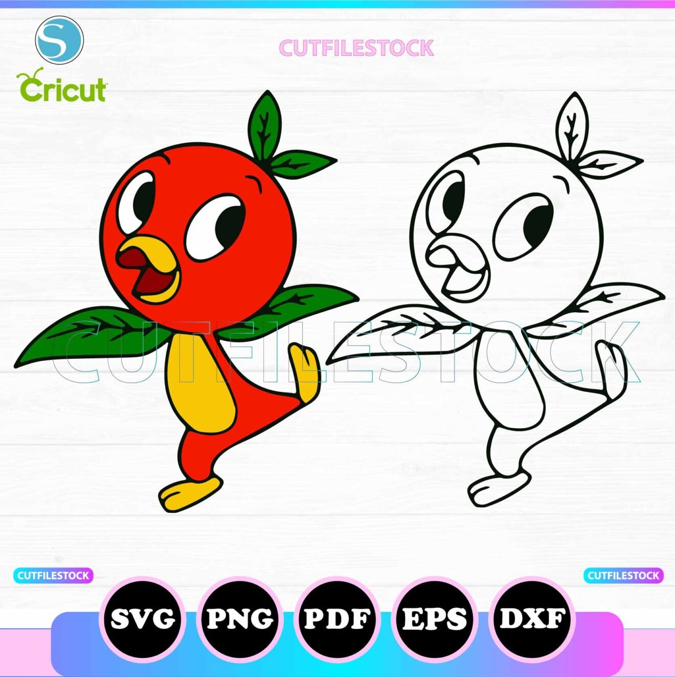 Orange Bird Svg Png, Character disney Orange Bird Svg, Cricut