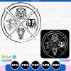 harry potter hogwarts house symbols line art