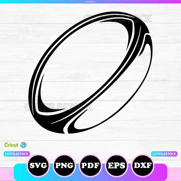 Vector Graphic Rugby Ball Rugby Ball Svg Png, Cricut, Rugby Ball Silhhouette Svg, Digital Download