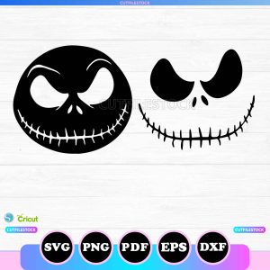 jack skellington face svg silhouette