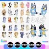 bluey characters svg png