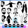 messi svg silhouette