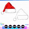 santa hat svg outline