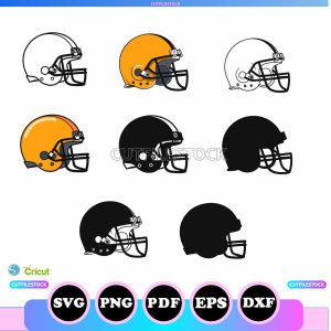 American-Footballer-Helmets-SVG