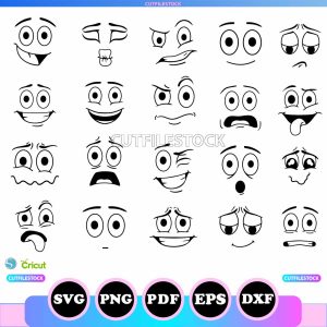 Cartoon-Face-SVG-Funny-