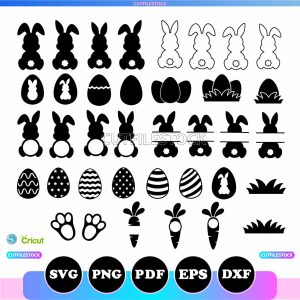 easter bunny silhouette svg
