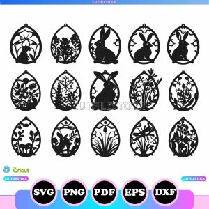 easter earrings svg bundle
